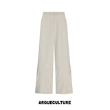 Micro-Flare Jacquard Waistband Tailored Trousers - Khaki