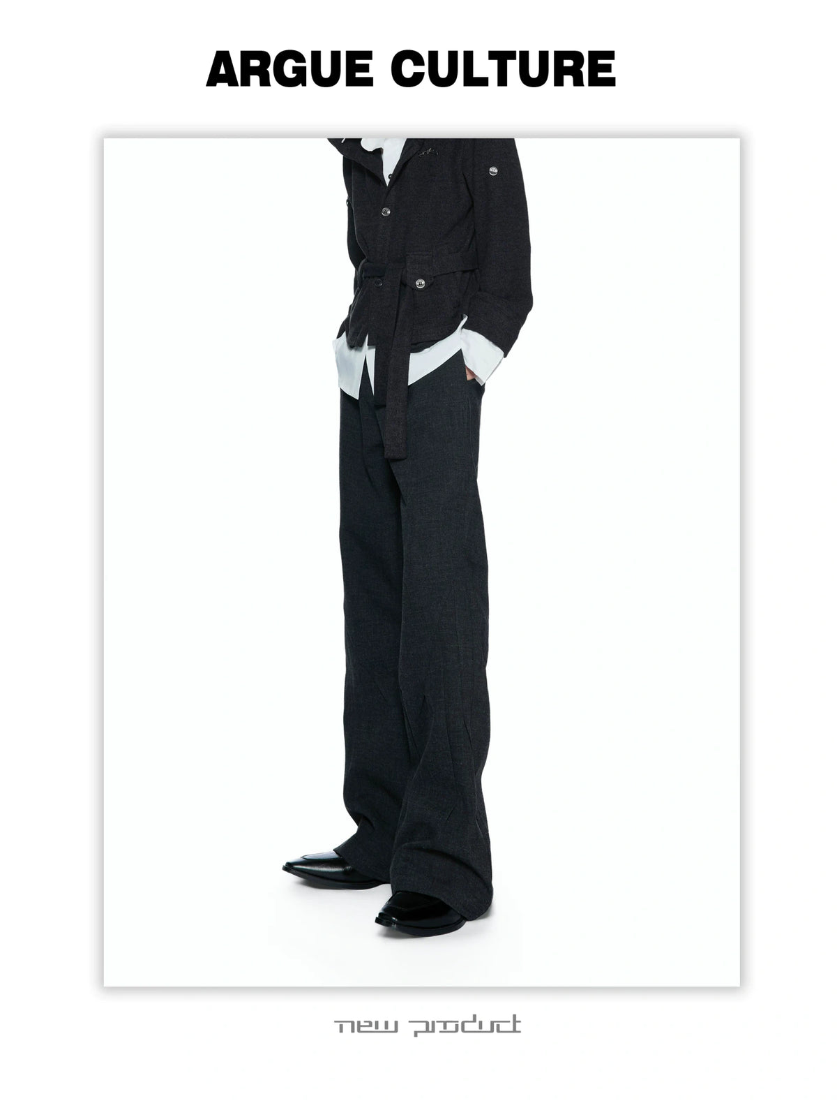 Micro-Flare Jacquard Waistband Tailored Trousers - detail image 4