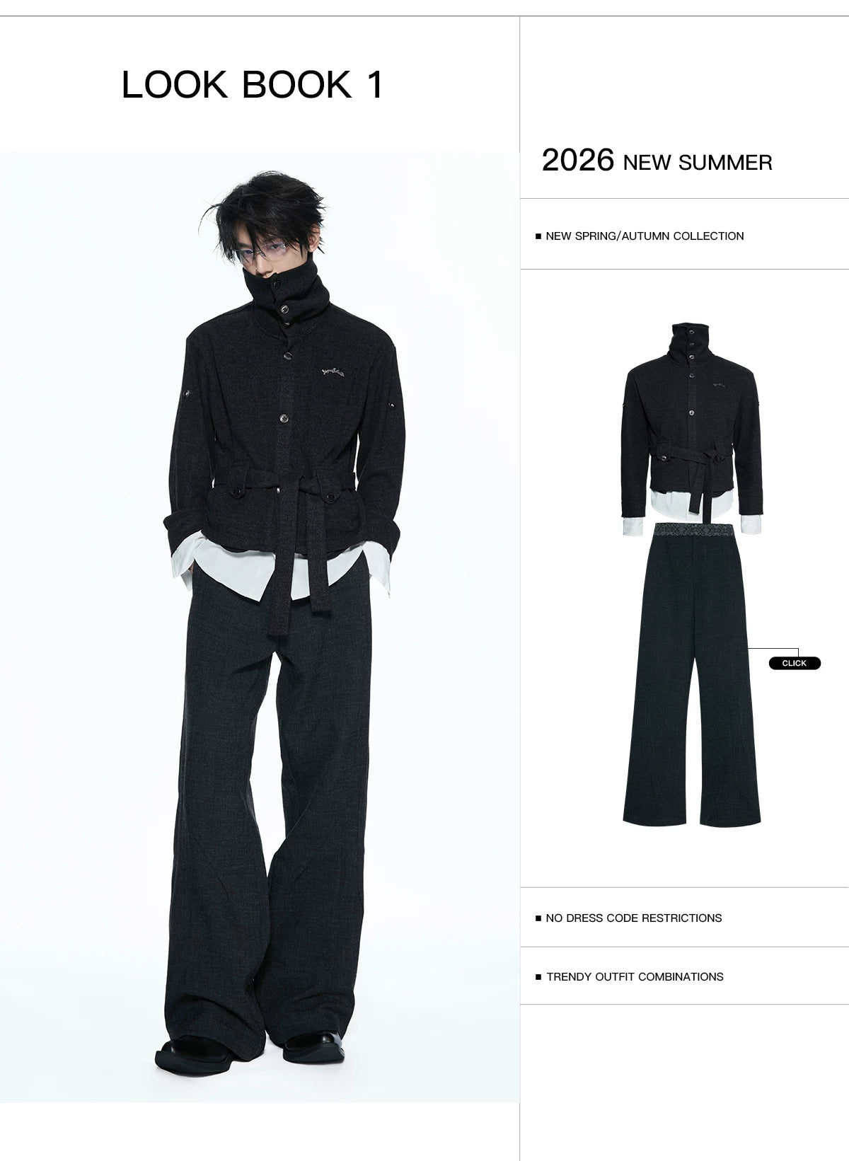 Micro-Flare Jacquard Waistband Tailored Trousers - detail image 2