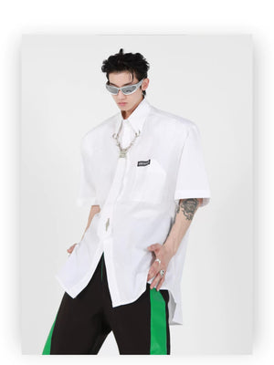 desc::minimalist-boxy-shirt-with-metal-tie-clip-detail-detail-img-3