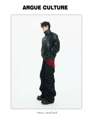 desc::multi-zipper-deconstructed-waxed-vegan-leather-jacket-detail-img-10