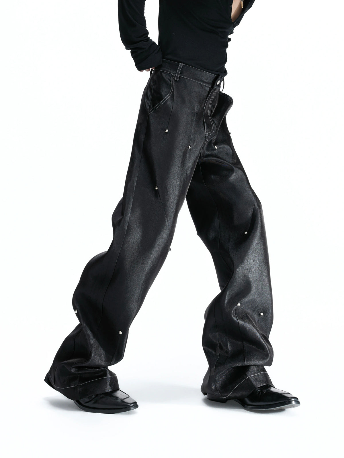 Napoleon Stand-Collar Cropped Jacket in Black - main image 4