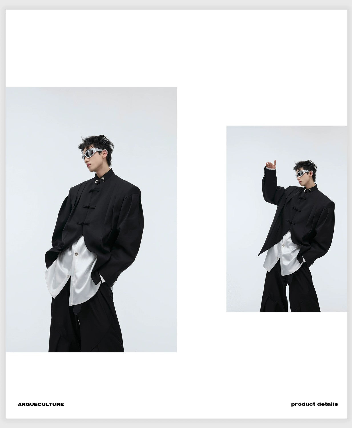 desc::neo-chinese-pleated-frog-button-blazer-jacket-detail-img-11