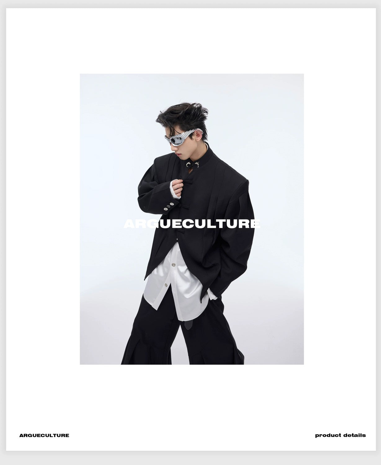 desc::neo-chinese-pleated-frog-button-blazer-jacket-detail-img-14