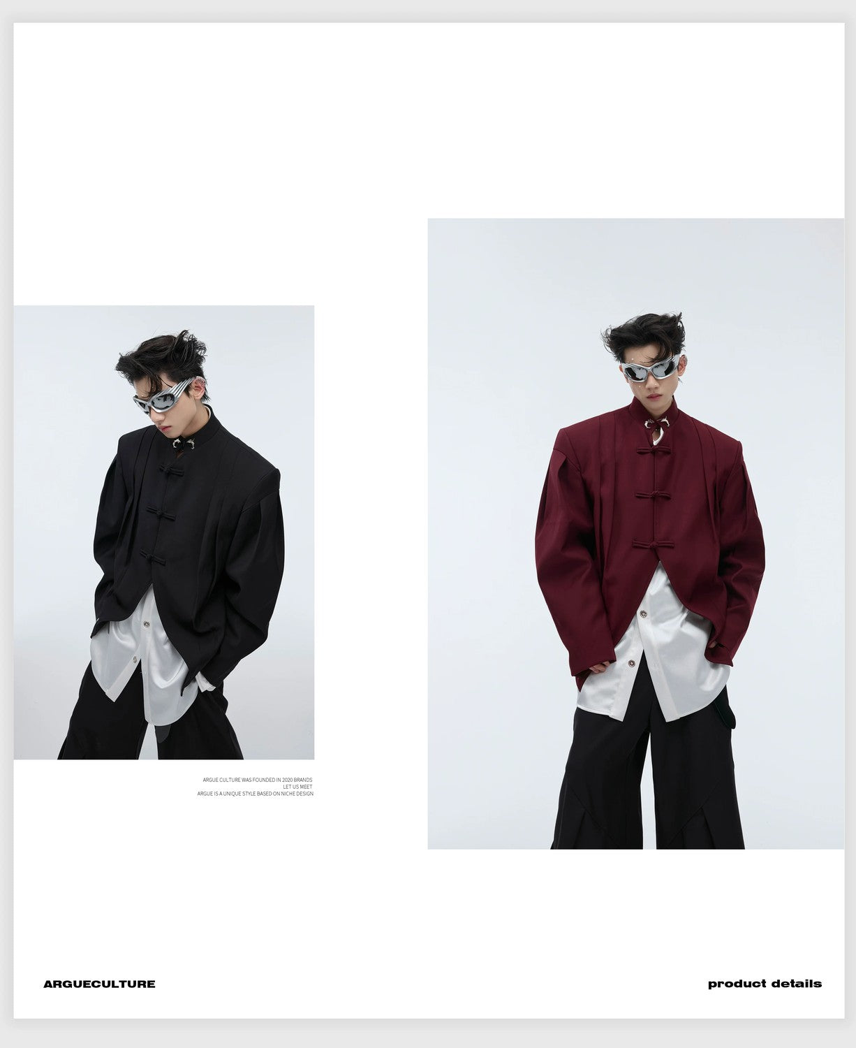 desc::neo-chinese-pleated-frog-button-blazer-jacket-detail-img-15