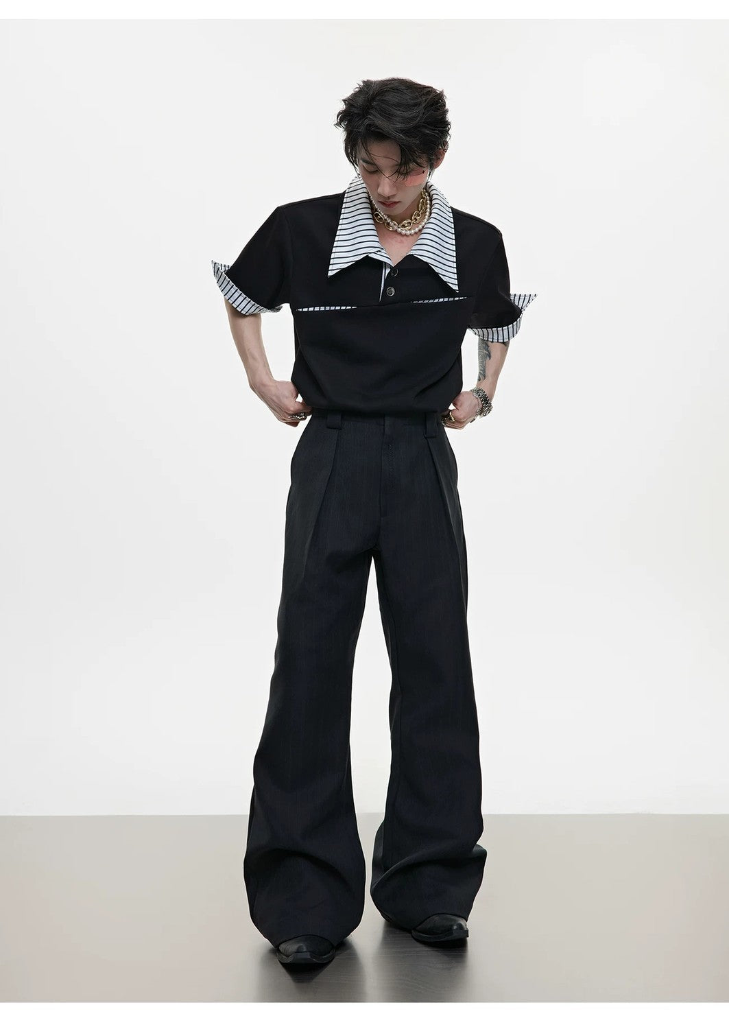 desc::old-money-flared-trousers-loose-casual-bootcut-pants-detail-img-10