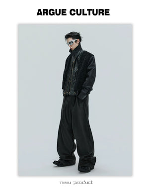 desc::ostrich-leather-texture-jacket-with-airplane-buckles-detail-img-14