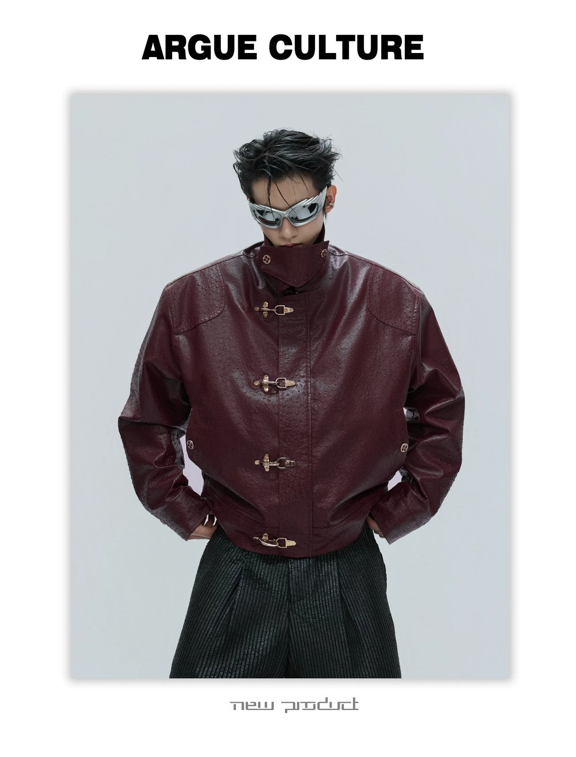 desc::ostrich-leather-texture-jacket-with-airplane-buckles-detail-img-15