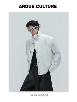 desc::ostrich-leather-texture-jacket-with-airplane-buckles-detail-img-8