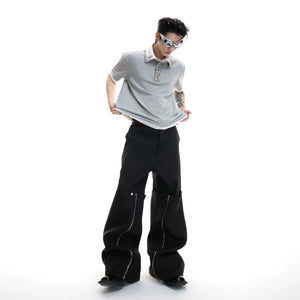 Detail shot of the fake two-piece layered sleeve construction.