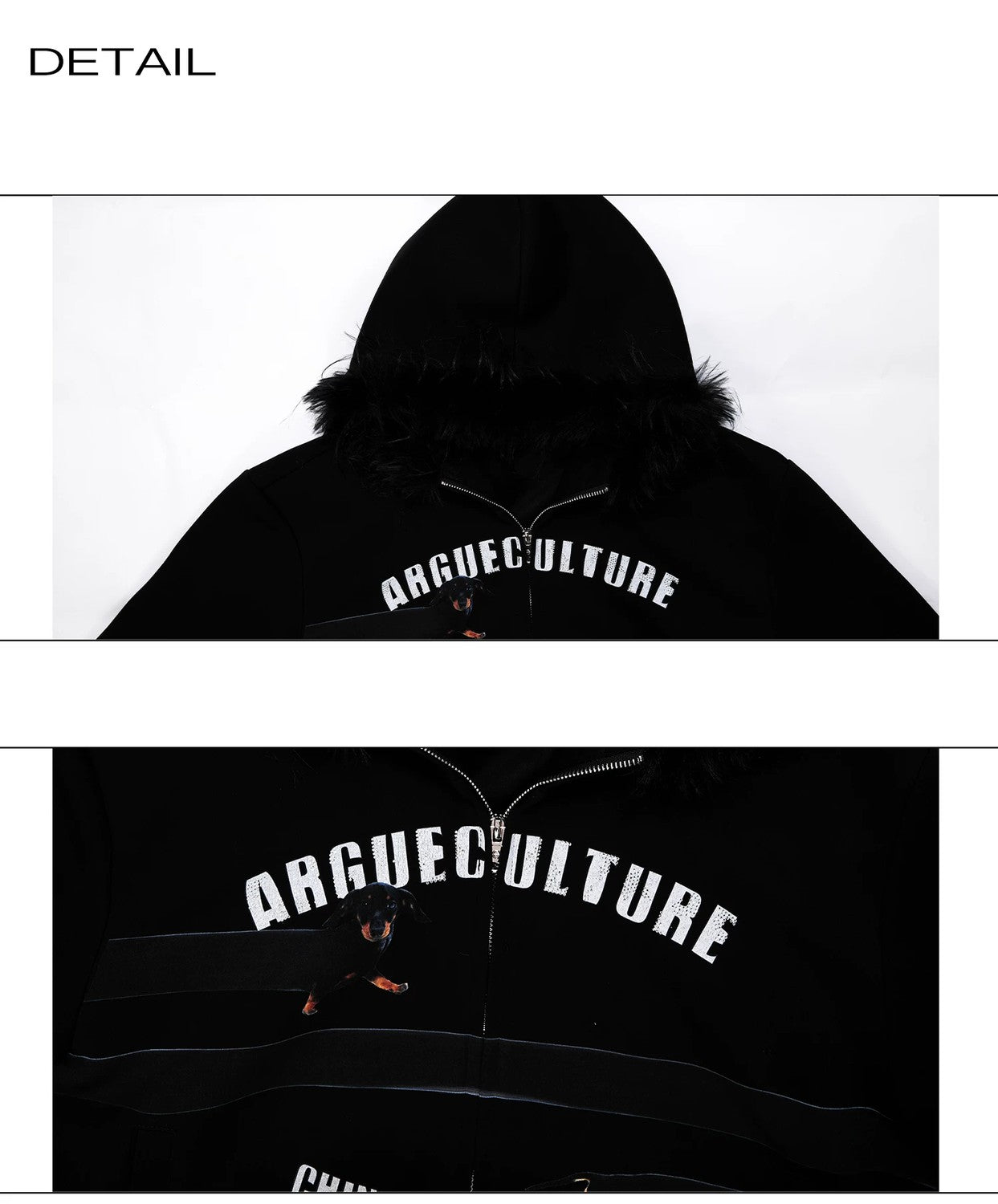 desc::oversized-dachshund-fur-collar-zip-up-hoodie-for-men-detail-img-16