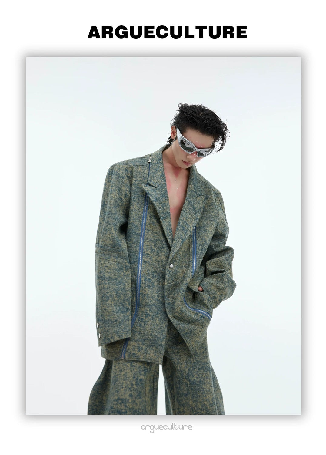 desc::oversized-deconstructed-3d-denim-blazer-with-metal-zips-detail-img-2