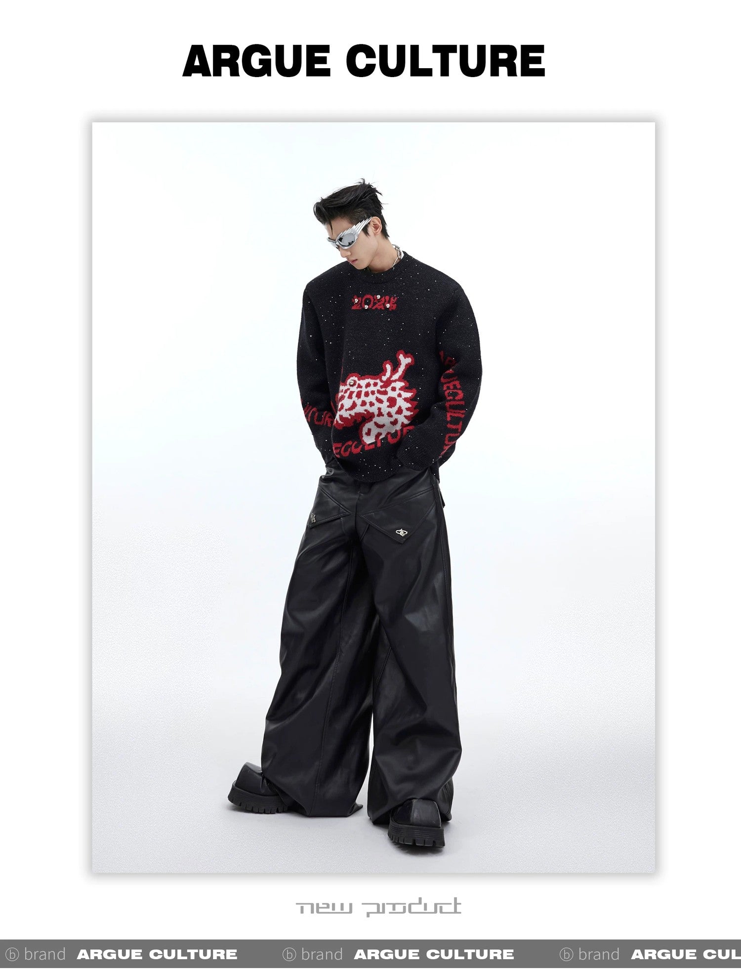 desc::oversized-dragon-shimmer-knit-sweater-streetwear-pullover-detail-img-3