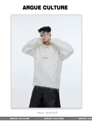 desc::oversized-faux-mink-v-neck-sweater-mens-streetwear-detail-img-9