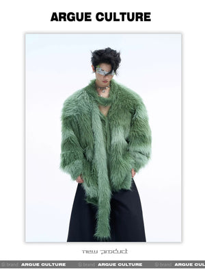 desc::oversized-fuzzy-striped-cardigan-with-scarf-detail-detail-img-1