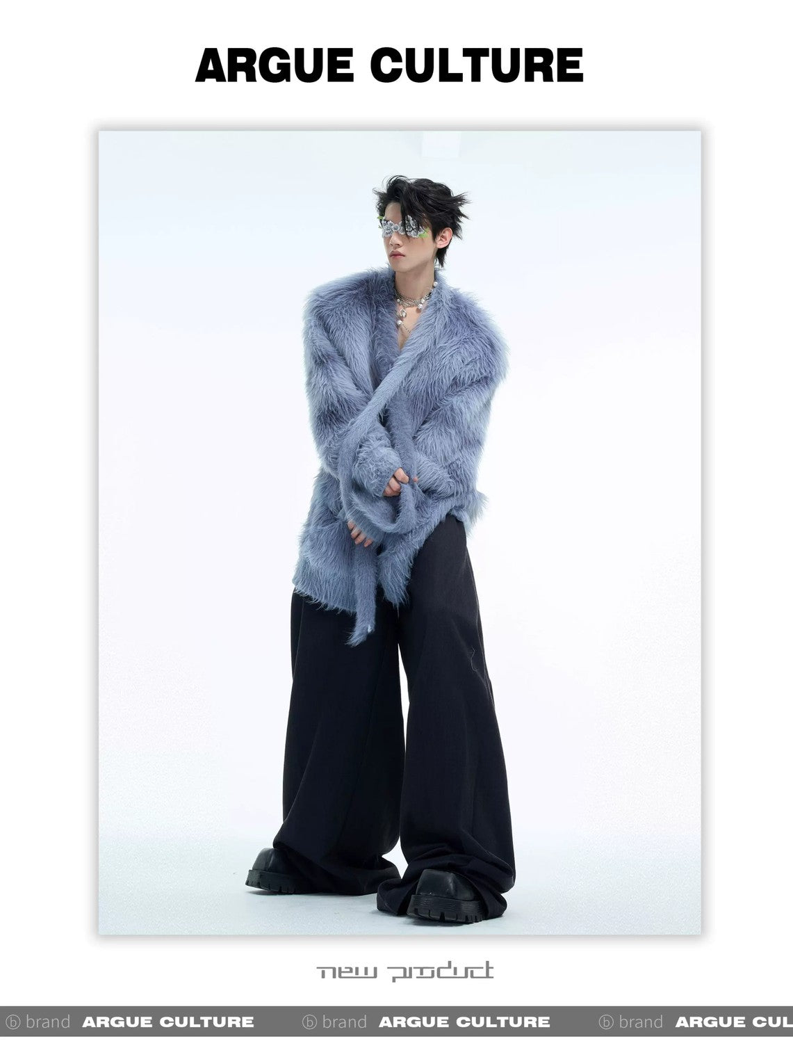 desc::oversized-fuzzy-striped-cardigan-with-scarf-detail-detail-img-9