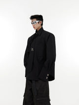 oversized-padded-shoulder-shirt-with-tie-detail-black