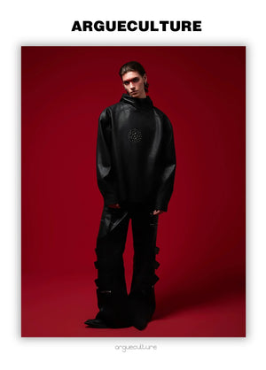 desc::oversized-punk-pu-leather-hoodie-with-rivet-accents-detail-img-10