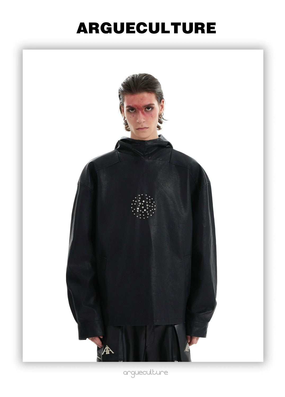 desc::oversized-punk-pu-leather-hoodie-with-rivet-accents-detail-img-3