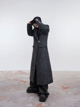 oversized-shoulder-pad-wool-trench-coat-with-metal-buckle-dark-gray