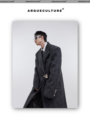 desc::oversized-shoulder-pad-wool-trench-coat-with-metal-buckle-detail-img-11
