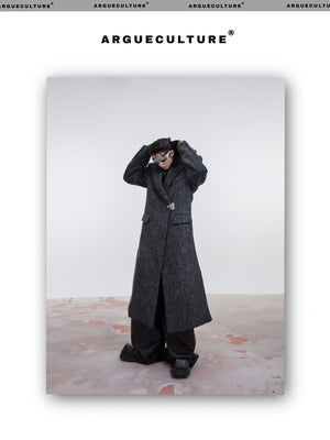 desc::oversized-shoulder-pad-wool-trench-coat-with-metal-buckle-detail-img-9