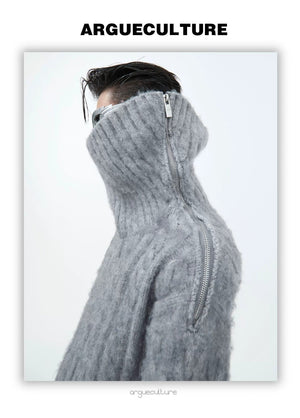 desc::oversized-split-neck-knit-sweater-urban-streetwear-men-detail-img-5