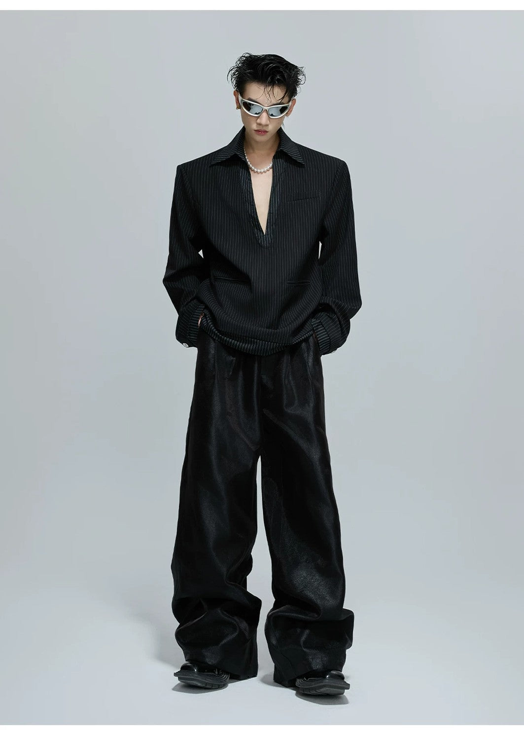 desc::oversized-striped-faux-two-piece-blazer-jacket-detail-img-8