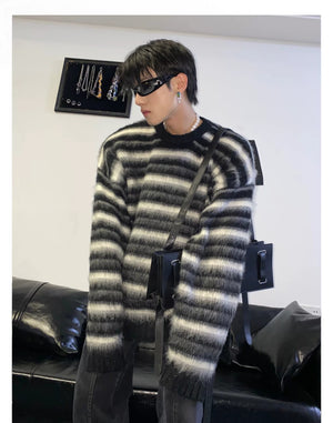desc::oversized-striped-mohair-sweater-mens-loose-knit-pullover-detail-img-13