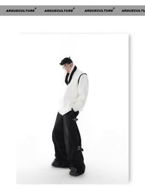 desc::oversized-v-neck-faux-mink-fur-sweater-contrast-knit-detail-img-10