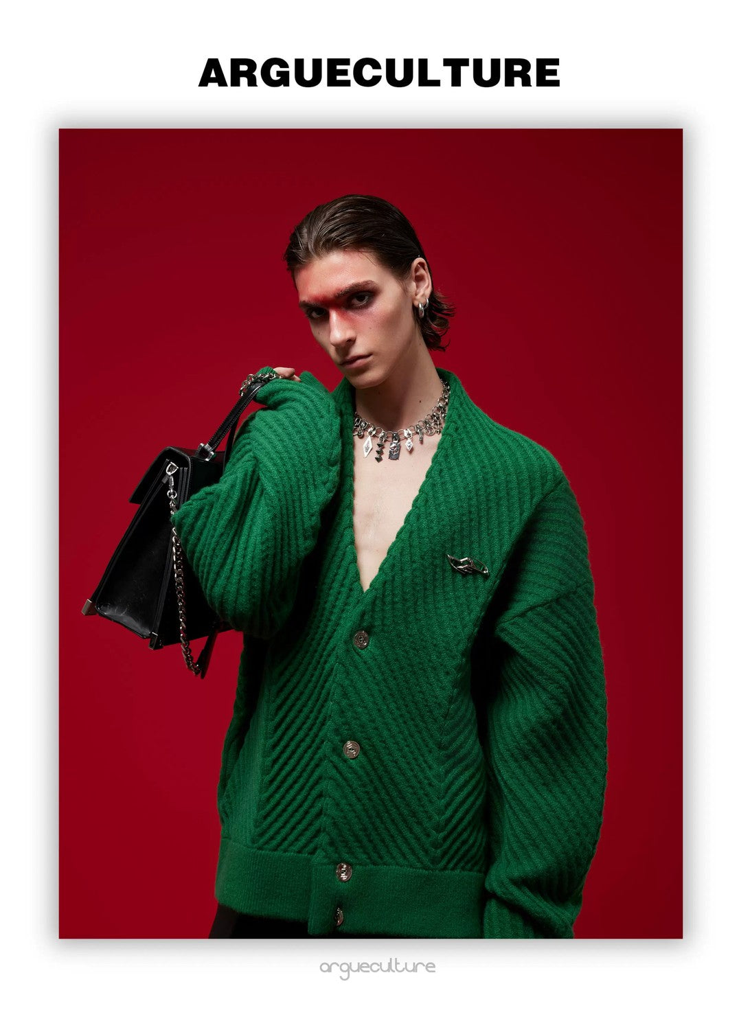 desc::oversized-v-neck-knit-cardigan-with-metal-buttons-detail-img-4