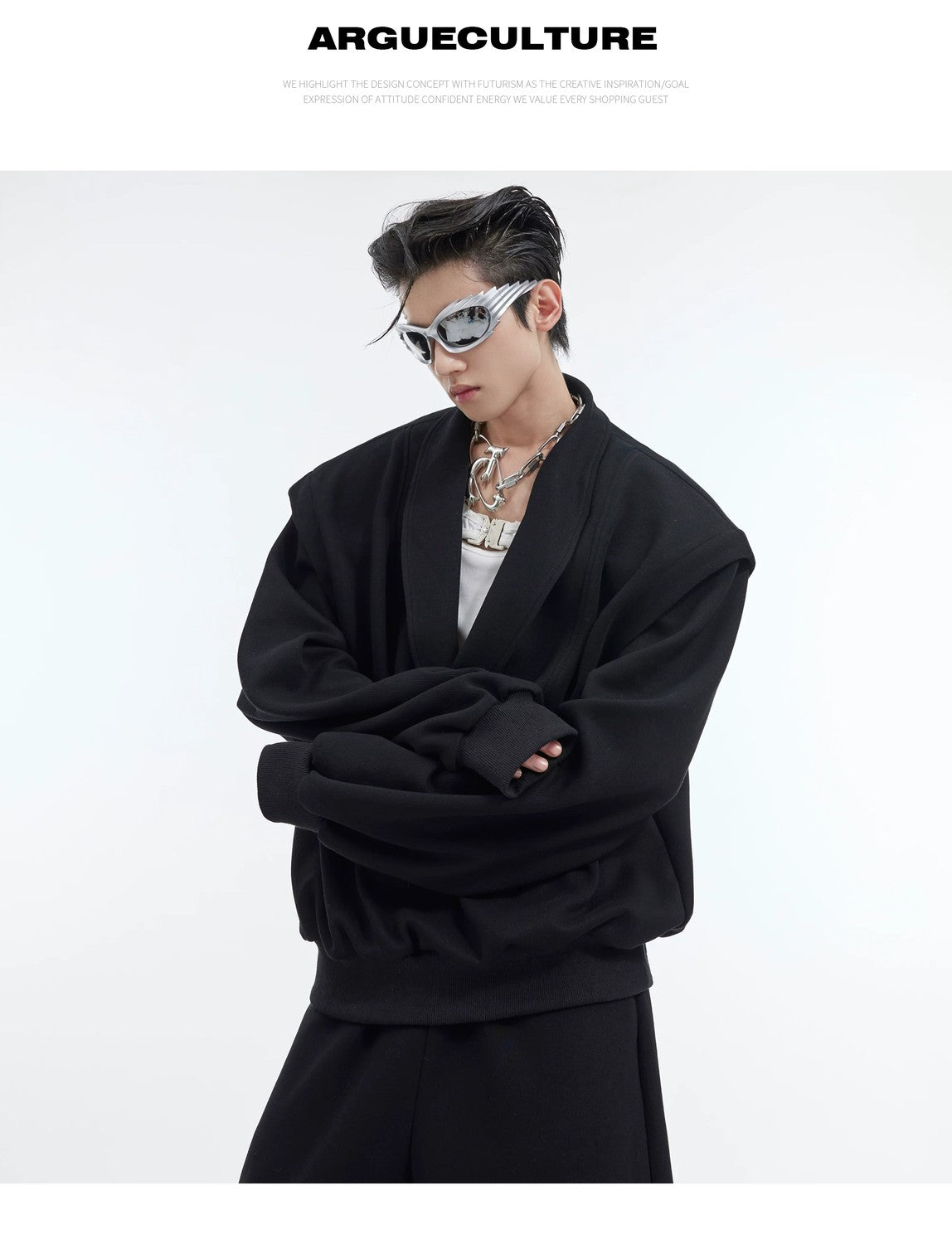 desc::oversized-v-neck-streetwear-sweatshirt-set-with-metal-accents-detail-img-16