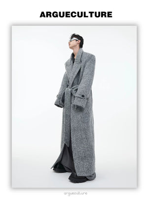 desc::oversized-woolen-trench-coat-unisex-belted-overcoat-detail-img-12