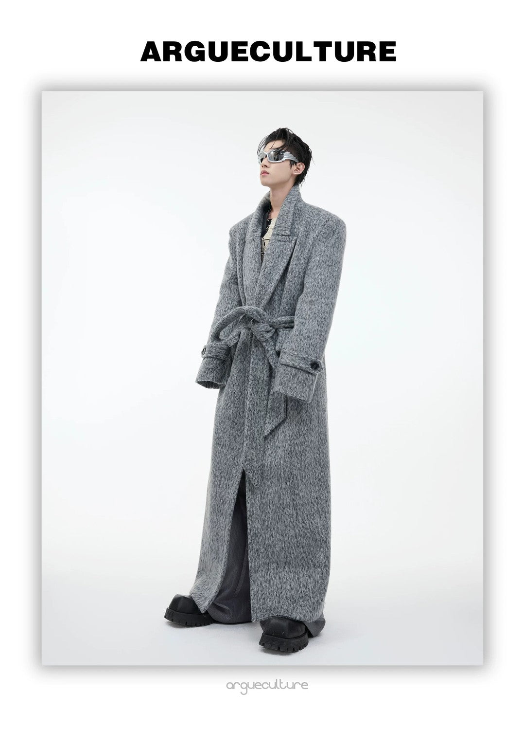 desc::oversized-woolen-trench-coat-unisex-belted-overcoat-detail-img-13