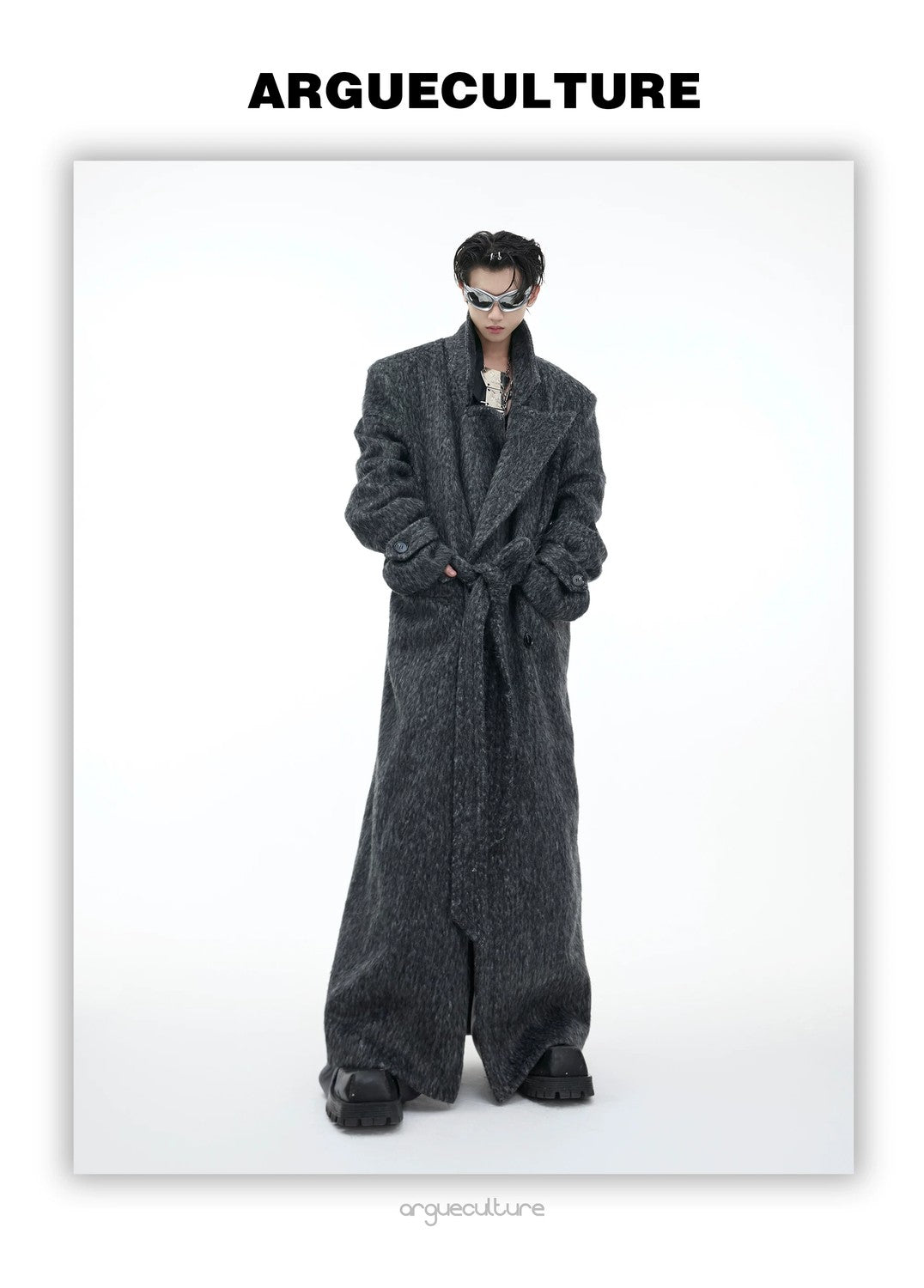 desc::oversized-woolen-trench-coat-unisex-belted-overcoat-detail-img-6