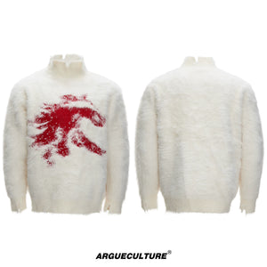 oversized-year-of-the-horse-patchwork-mock-neck-sweater-green