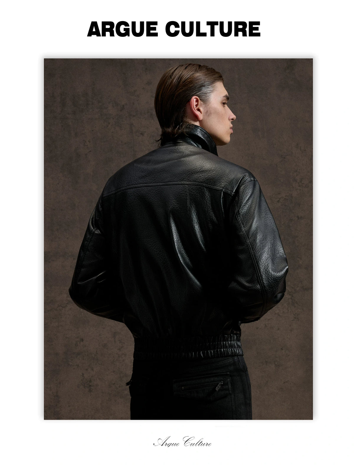 Padded Faux Leather Cargo Jacket with Textured Grain - detail image 12