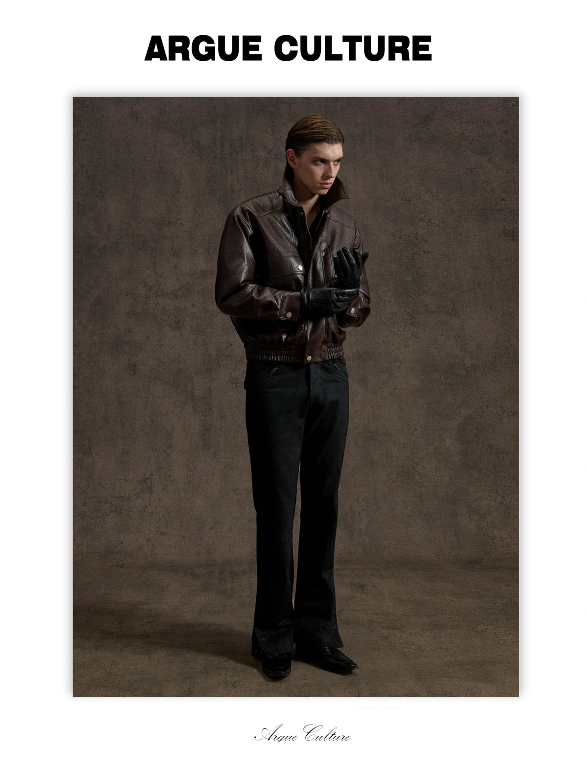 Padded Faux Leather Cargo Jacket with Textured Grain - detail image 7
