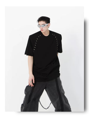 desc::padded-shoulder-metal-bead-boxy-tee-unisex-streetwear-detail-img-10