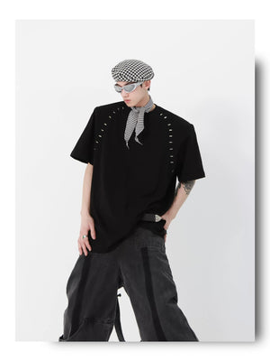 desc::padded-shoulder-metal-bead-boxy-tee-unisex-streetwear-detail-img-11