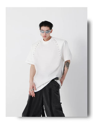 desc::padded-shoulder-metal-bead-boxy-tee-unisex-streetwear-detail-img-5