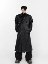 padded-shoulder-pu-leather-trench-coat-with-metal-details-black