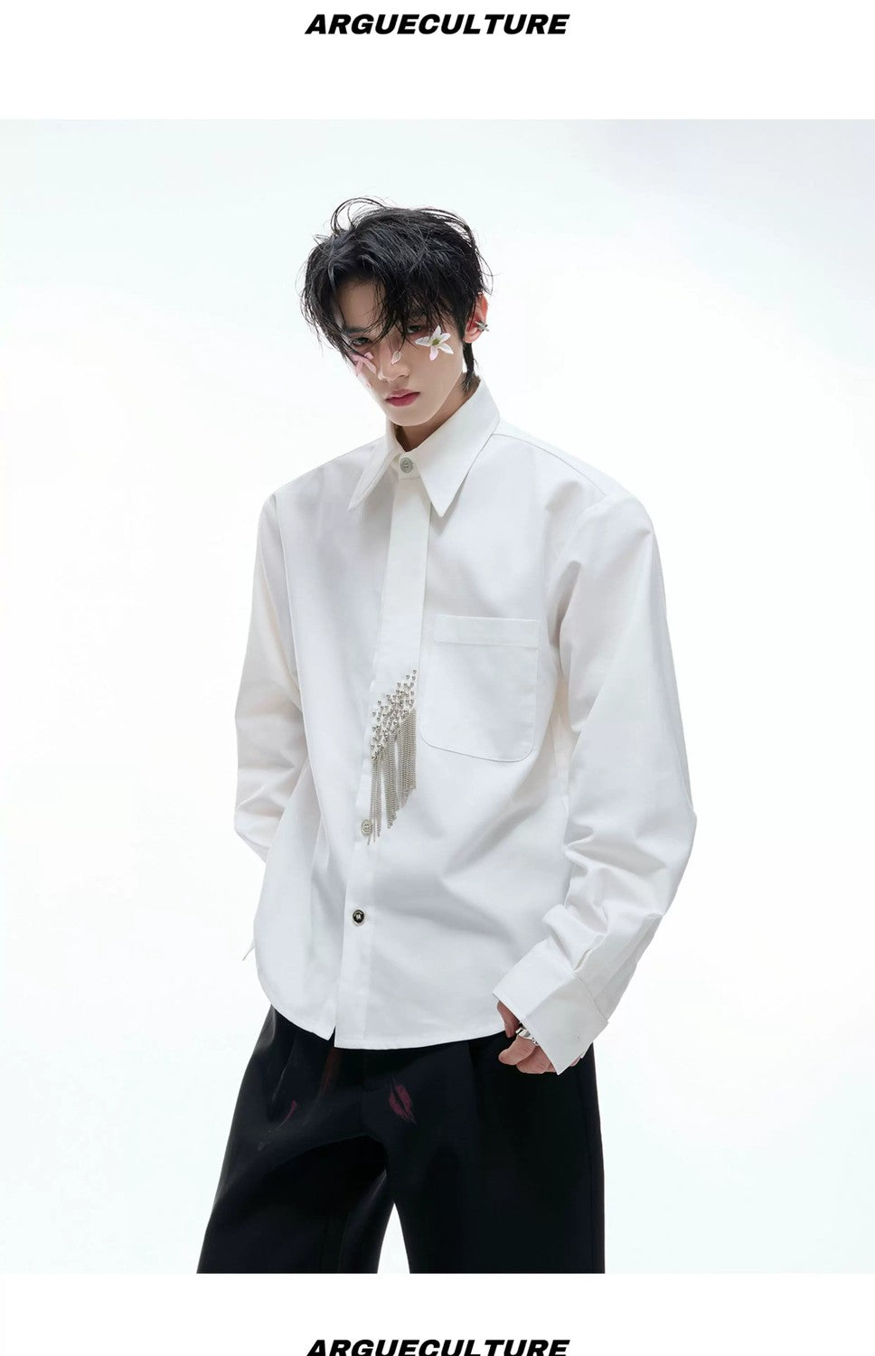 desc::padded-shoulder-tie-patchwork-oversized-shirt-detail-img-11