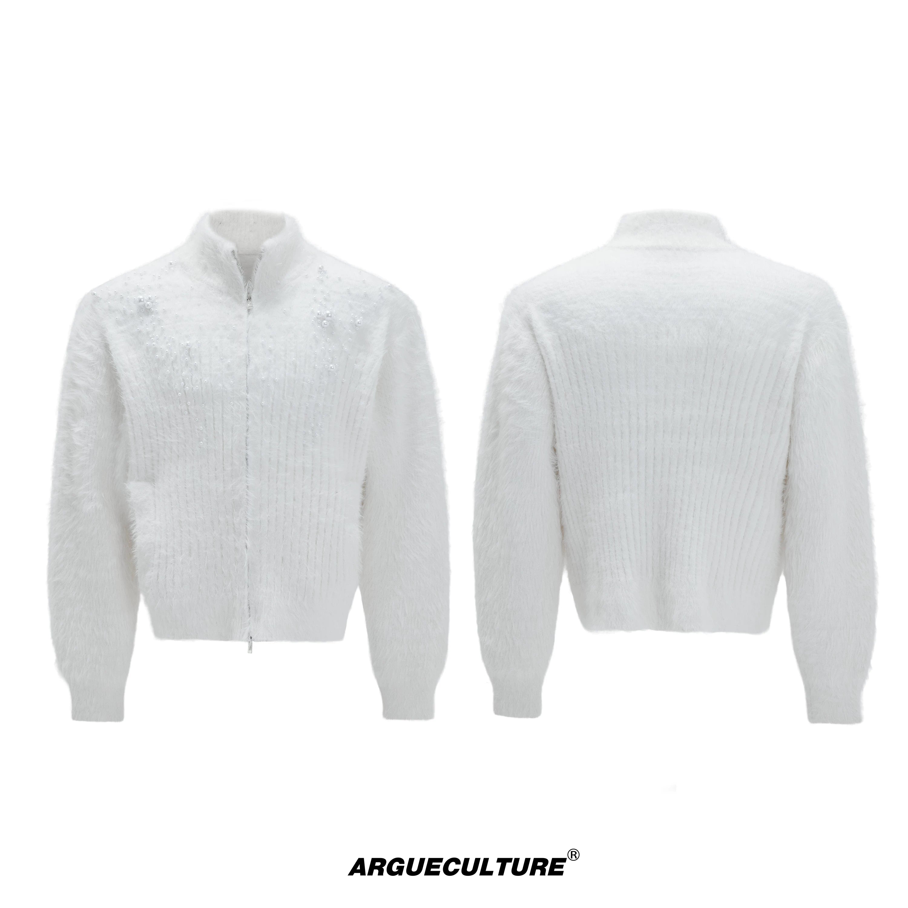 pearl-accented-high-neck-wool-cardigan-slim-fit-knitwear-black