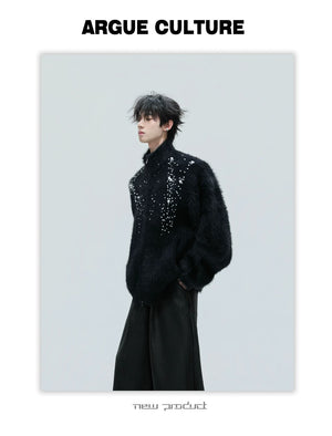 desc::pearl-accented-high-neck-wool-cardigan-slim-fit-knitwear-detail-img-1