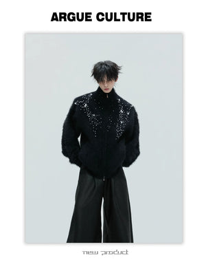 desc::pearl-accented-high-neck-wool-cardigan-slim-fit-knitwear-detail-img-6