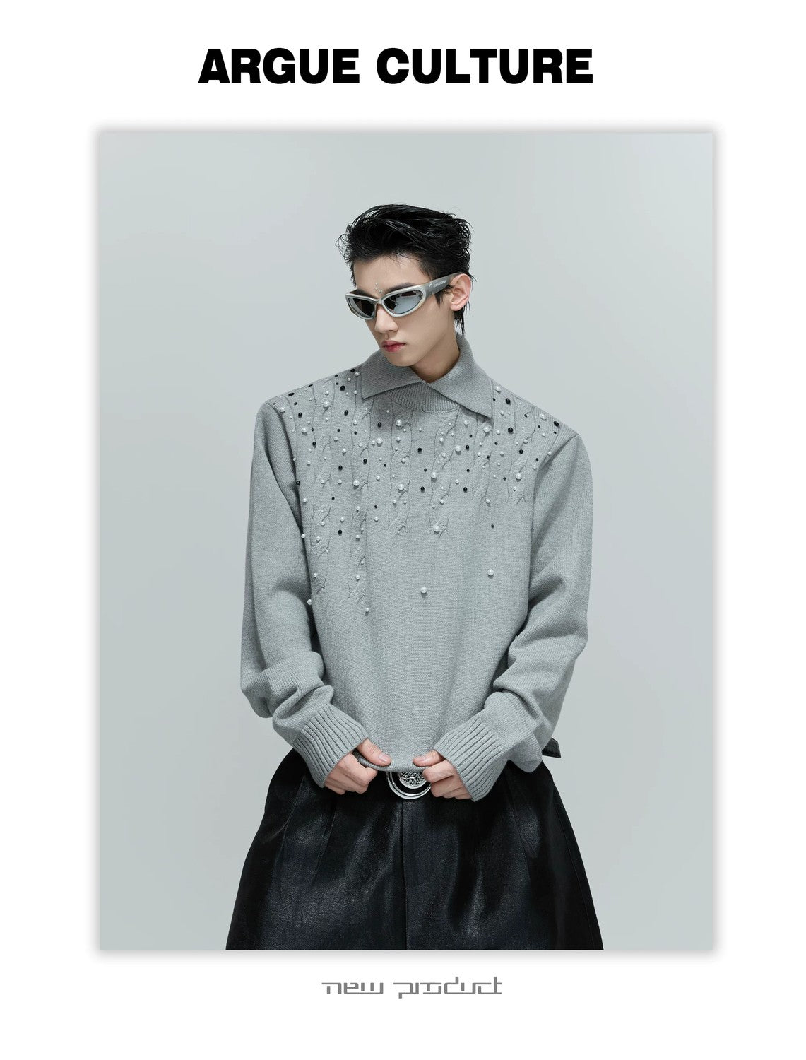 desc::pearl-cable-knit-turtleneck-heavyweight-loose-sweater-detail-img-14
