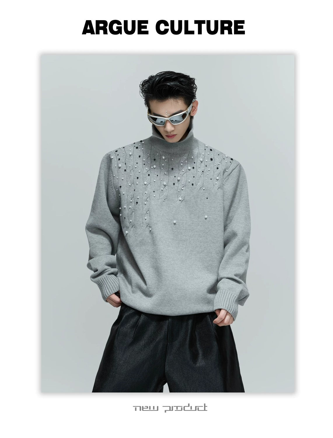 desc::pearl-cable-knit-turtleneck-heavyweight-loose-sweater-detail-img-16