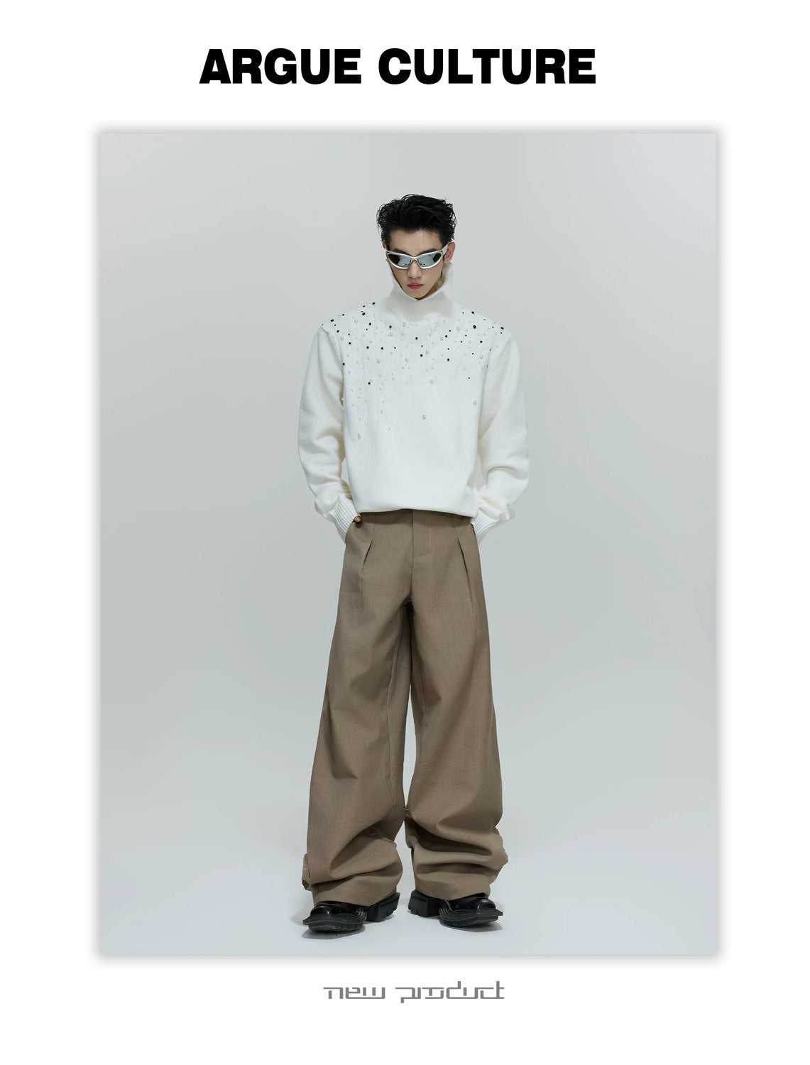 desc::pearl-cable-knit-turtleneck-heavyweight-loose-sweater-detail-img-8