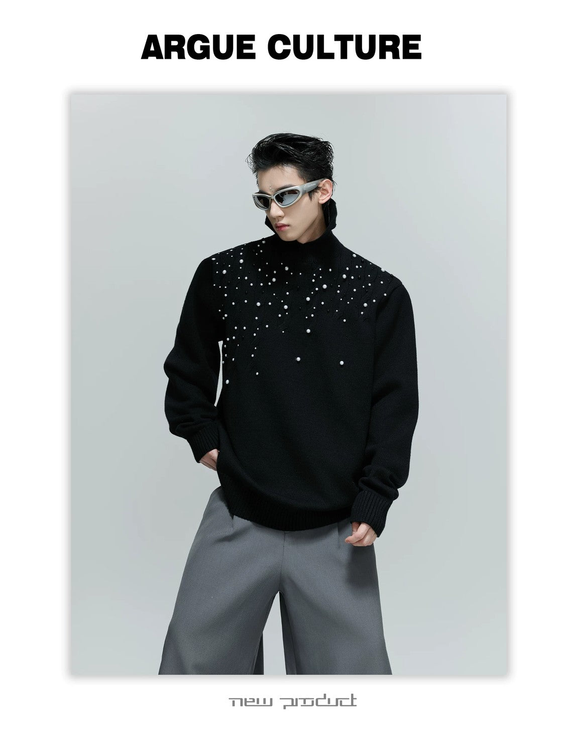 desc::pearl-cable-knit-turtleneck-heavyweight-loose-sweater-detail-img-9